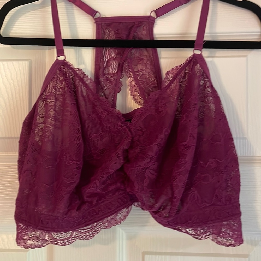 Size 2 Torrid, burgundy bralette